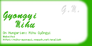 gyongyi mihu business card